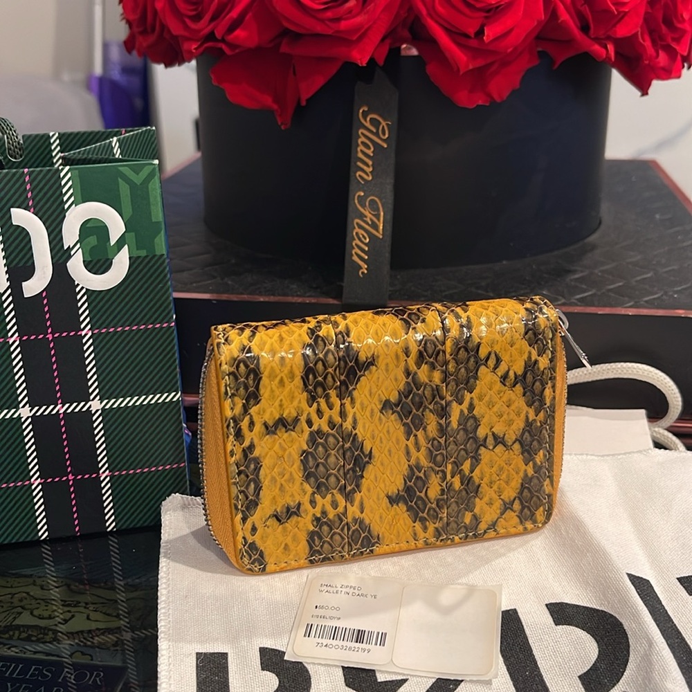 AUTH BYREDO SNAKESKIN YELLOW WALLET BRAND NEW